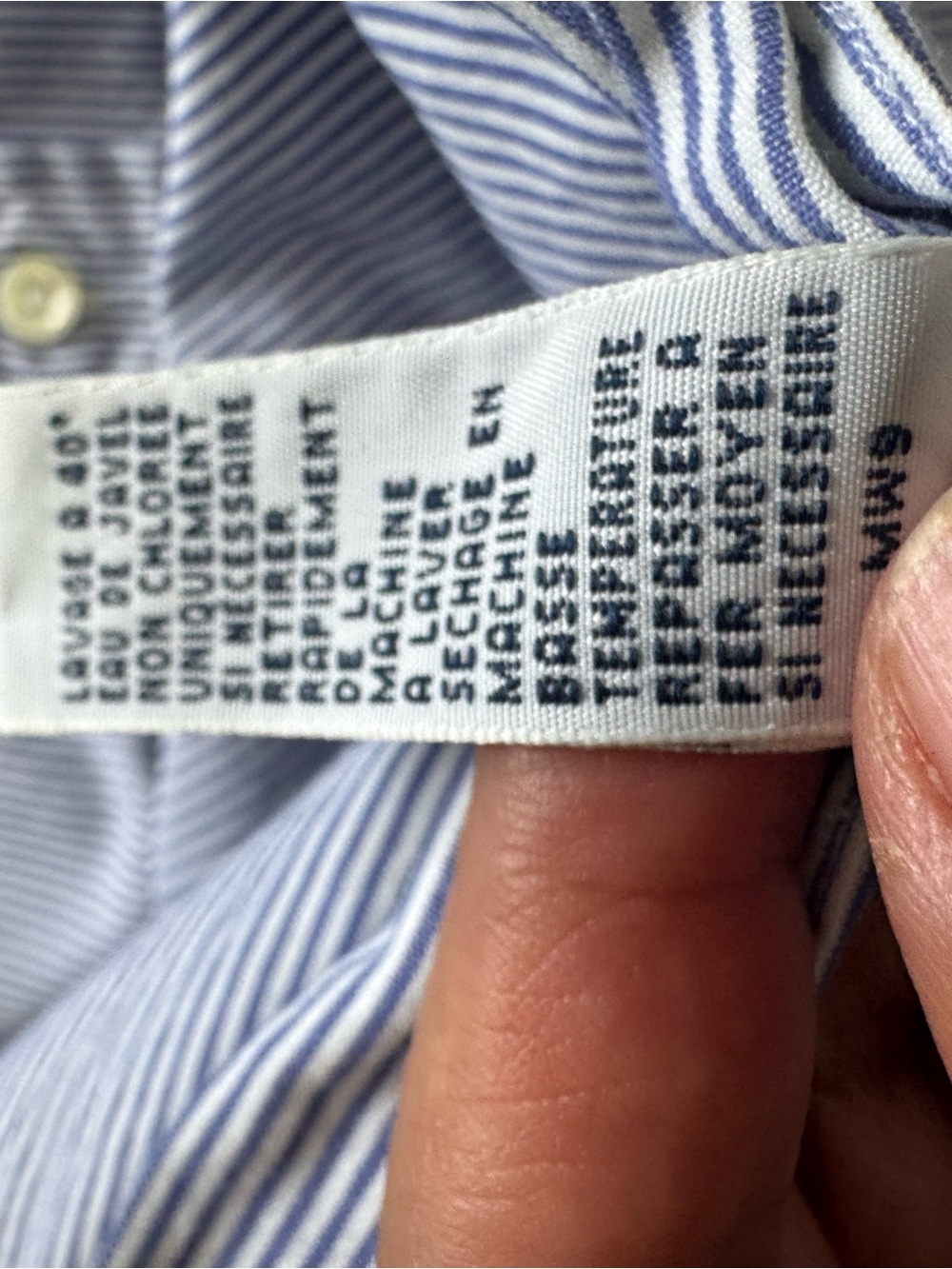 Ralph Lauren Light Blue Pinstripe Button-Down Dress Shirt - Picture 5 of 10